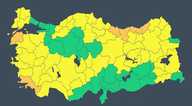 Zonguldak da Sarı Alarm Verilen İller Arasında!