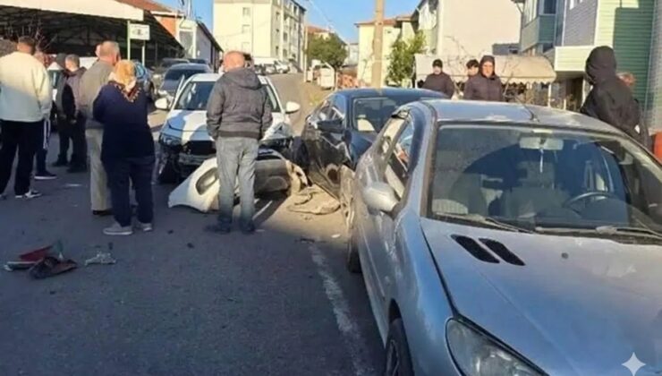 Kilimli’de Kaza! 5 Araç Birbirine Girdi