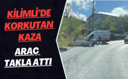 Kilimli’de Korkutan Kaza: Araç Takla Attı