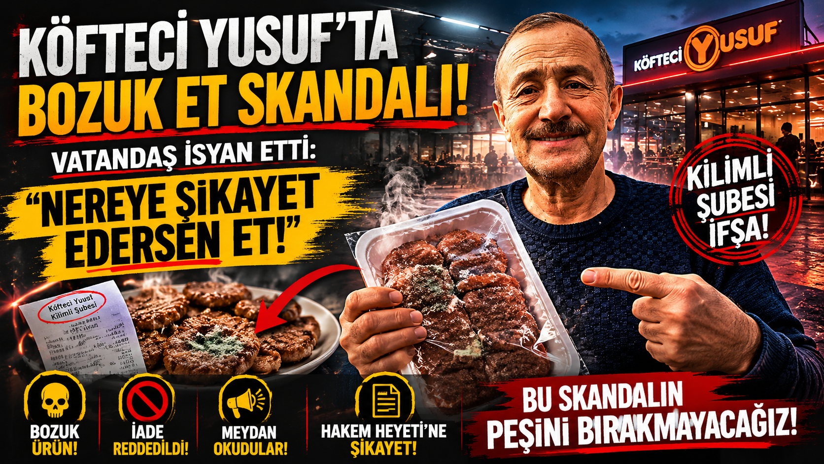 BOZUK ETİ SATTILAR, ÜSTÜNE BİR DE MEYDAN OKUDULAR!