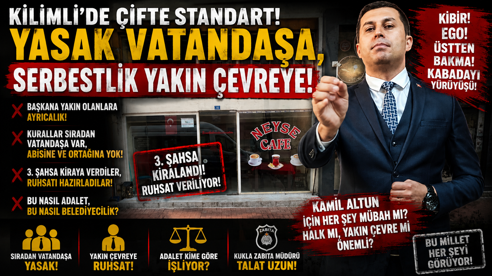 YASAK VATANDAŞA MI, SERBESTLİK YAKIN ÇEVREYE Mİ?