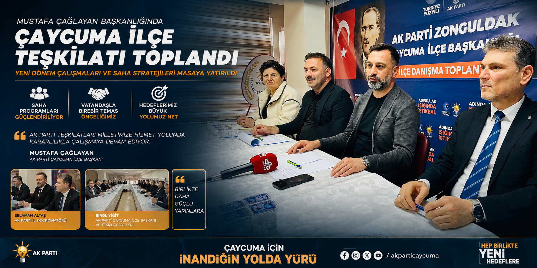 AK PARTİ ÇAYCUMA’DA SAHAYA İNİYOR!