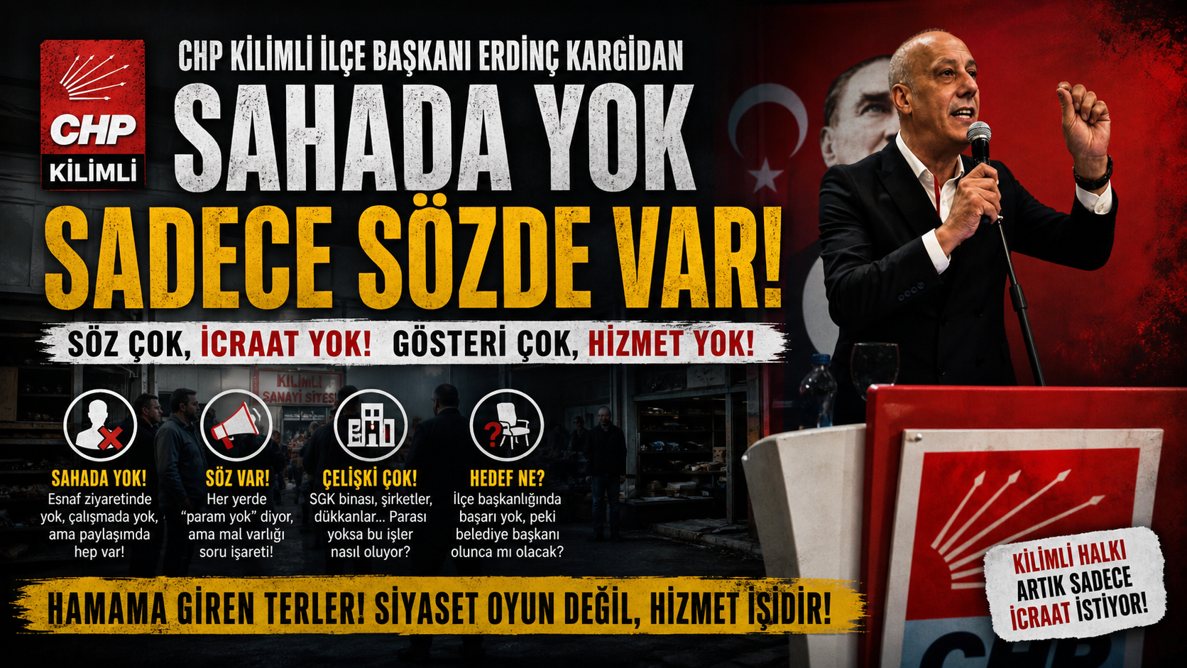 KARGİDAN SAHADA YOK, SADECE SÖZDE VAR!