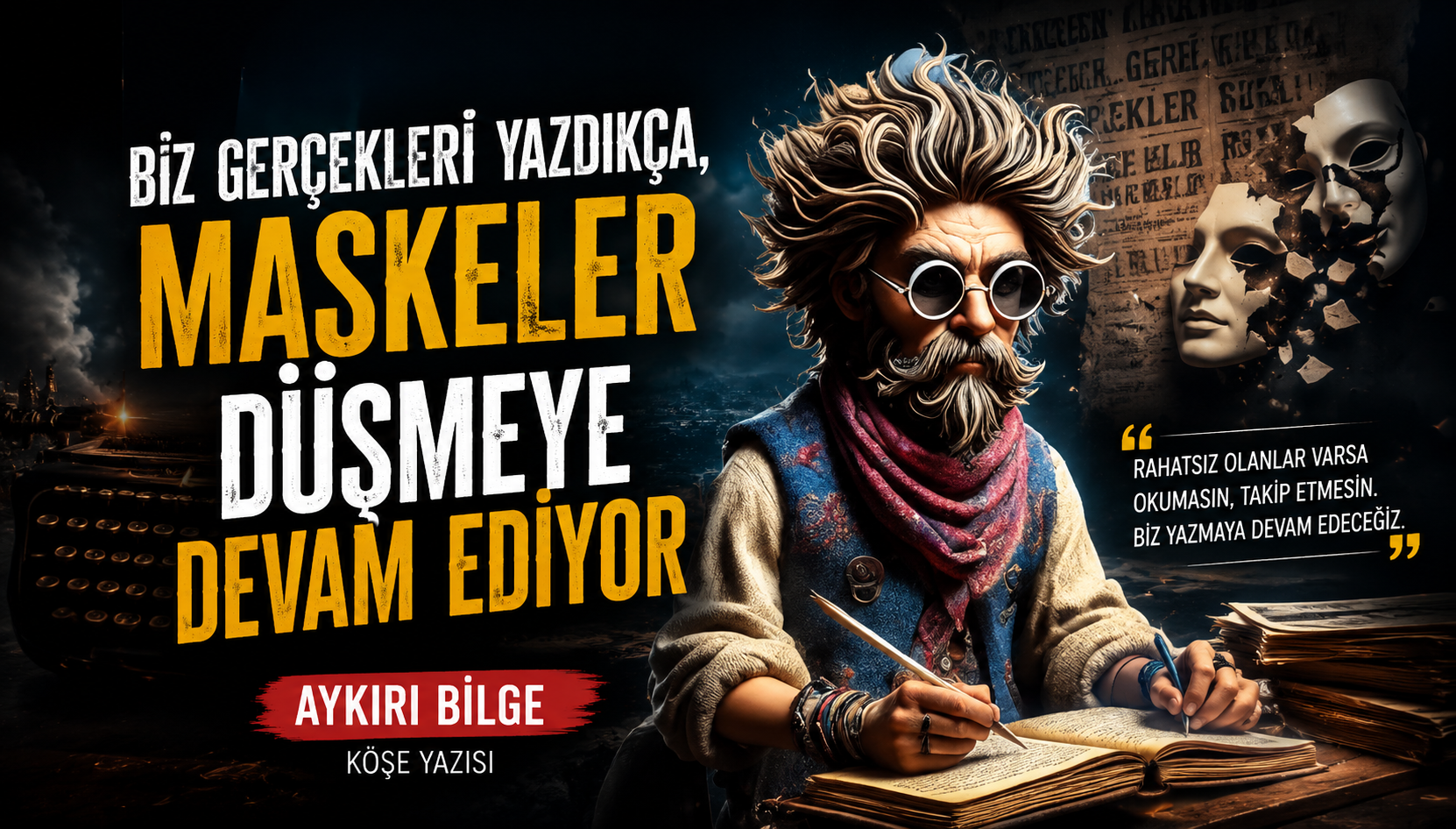 BİZ GERÇEKLERİ YAZDIKÇA, MASKELER DÜŞMEYE DEVAM EDİYOR