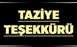 ÖZKAN AİLESİ’NDEN TAZİYE TEŞEKKÜRÜ