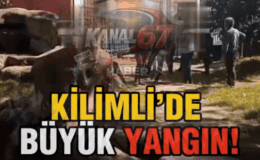 Kilimli’de Korkutan Yangın