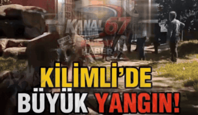 Kilimli’de Korkutan Yangın