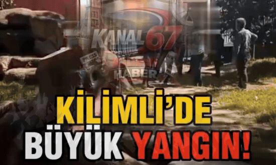 Kilimli’de Korkutan Yangın