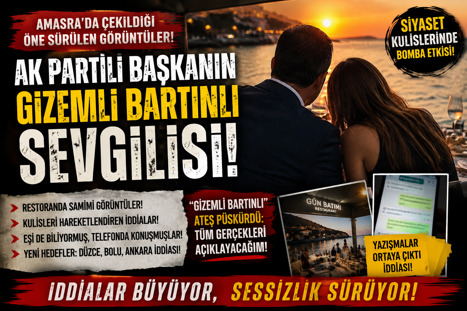 AK PARTİLİ BAŞKANIN “BARTINLI GİZEMLİ SEVGİLİSİ” ATEŞ PÜSKÜRÜYOR