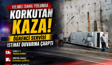 KİLİMLİ SAHİL YOLUNDA KORKUTAN KAZA!