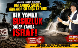 VATANDAŞ DUŞ ALACAK SU BULAMIYOR, TONLARCA SU BOŞA AKIYOR!