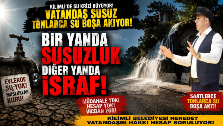 VATANDAŞ DUŞ ALACAK SU BULAMIYOR, TONLARCA SU BOŞA AKIYOR!