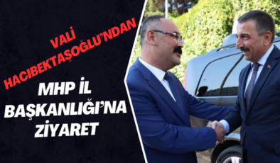 VALİ HACIBEKTAŞOĞLU’NDAN MHP İL BAŞKANLIĞI’NA ZİYARET
