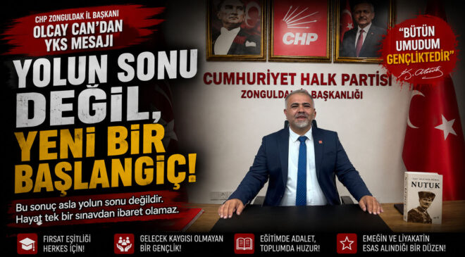 CAN’DAN YKS MESAJI: “YOLUN SONU DEĞİL, YENİ BİR BAŞLANGIÇ”