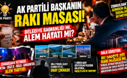 AK PARTİLİ BAŞKANIN RAKI MASASI!