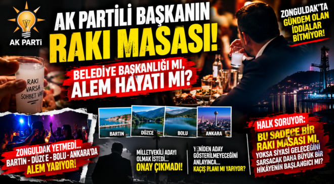 AK PARTİLİ BAŞKANIN RAKI MASASI!