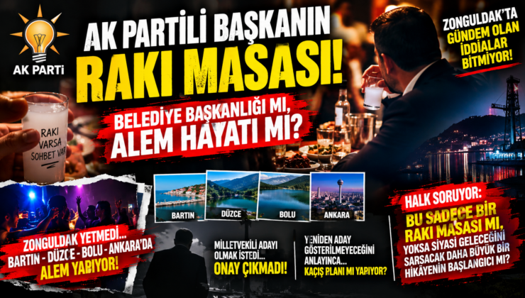 AK PARTİLİ BAŞKANIN RAKI MASASI!