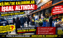 KİLİMLİ’DE KALDIRIM İŞGALİ ÇIĞIRINDAN ÇIKTI! BELEDİYE NEDEN SUSUYOR?