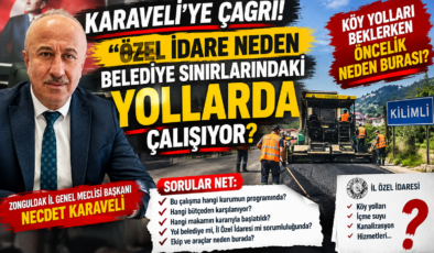BELEDİYE YAPAMADI, ÖZEL İDARE Mİ YAPTI? KİLİMLİ’DE GÖZLER KARAVELİ’DE!