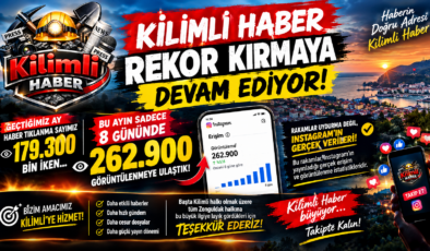 KİLİMLİ HABER REKOR KIRIYOR! 8 GÜNDE 262 BİN 900 OKUNMA!