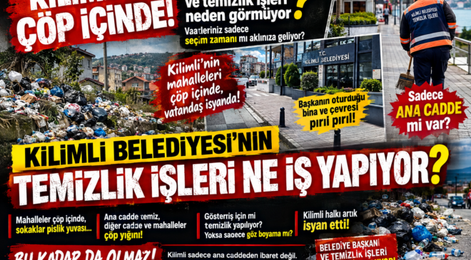 KİLİMLİ ÇÖP İÇİNDE! BELEDİYE BAŞKANI VE TEMİZLİK İŞLERİ NE İŞ YAPIYOR?