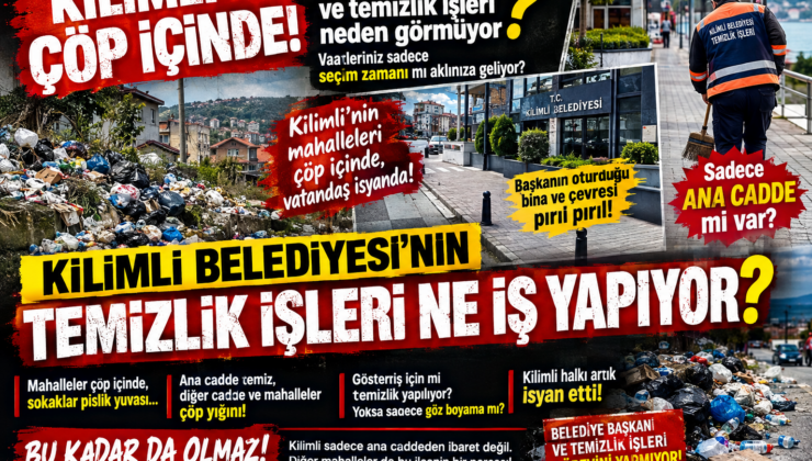 KİLİMLİ ÇÖP İÇİNDE! BELEDİYE BAŞKANI VE TEMİZLİK İŞLERİ NE İŞ YAPIYOR?
