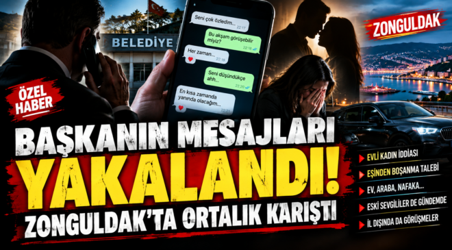 BAŞKANIN MESAJLARI YAKALANDI! ZONGULDAK’TA ORTALIK KARIŞTI