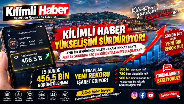 KİLİMLİ HABER’DEN YENİ REKOR 456,5 BİN GÖRÜNTÜLENME!
