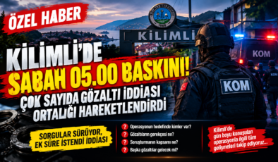 KİLİMLİ’DE ŞAFAK OPERASYONU!  BASKIN, ÇOK SAYIDA GÖZALTI
